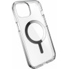 Speck (150553-3240) Iphone 15 Magsafe Case, Presidio Clear (Clear/Clear/Chrome Finish/Sereve Silver)
