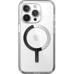 Speck (150559-3240) Iphone 15 Pro Magsafe Case, Presidio Clear (Clear/Clear/Chrome Finish/Sereve Silver)