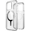 Speck (150559-3240) Iphone 15 Pro Magsafe Case, Presidio Clear (Clear/Clear/Chrome Finish/Sereve Silver)