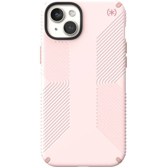 Speck (150569-3209) Iphone 15 Plus Magsafe Case, Presidio2 Grip (Nimbus Pink / Dahlia Pink / Strawberry Milk)