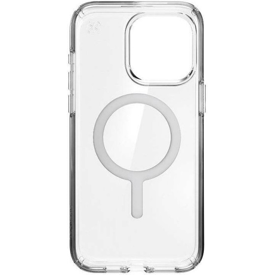 Speck (150571-3240) Iphone 15 Pro Max Magsafe Case, Presidio Clear (Clear/Clear/Chrome Finish/Sereve Silver)