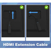 Powertech ���������� Hdmi 4K/60Hz, 0.10m, ������ - (CAB-H167)