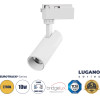 GloboStar Lugano ���������� ��������� ���� ����� Led 10W 1200lm 36� Acrylic Hq Lens Ac 220-240V IP20 �4.5 x �19cm ����� ����� 2700K - Eurotrack System 1L+1N - ����� - Bridgelux Chip - Tuv Certified Driver - 5 ������ ������� - (60802)