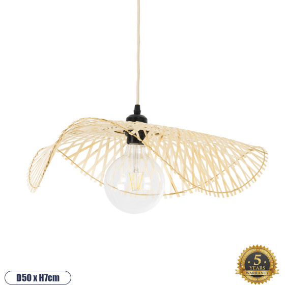 GloboStar Melemele Boho �������� ��������� ������ �������� 1 x E27 AC220-240V IP20 - �50 x �7cm - ���� ������ ������� ������ - 5 ������ ������� - (01840)
