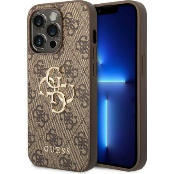 ���� Pu Guess Apple Iphone 15 Pro Big Metal Logo 4G ���� - (GUHCP15L4GMGBR)