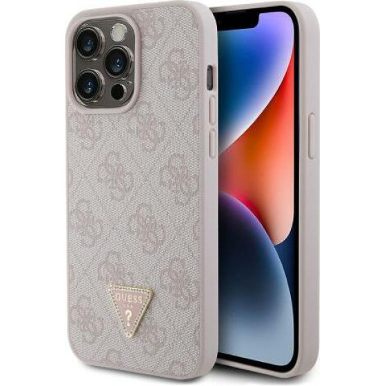 ���� Pu Guess Magsafe Apple Iphone 15 Pro Max Leather 4G Diamond Triangle ��� - (GUHCP15XP4TDPP)