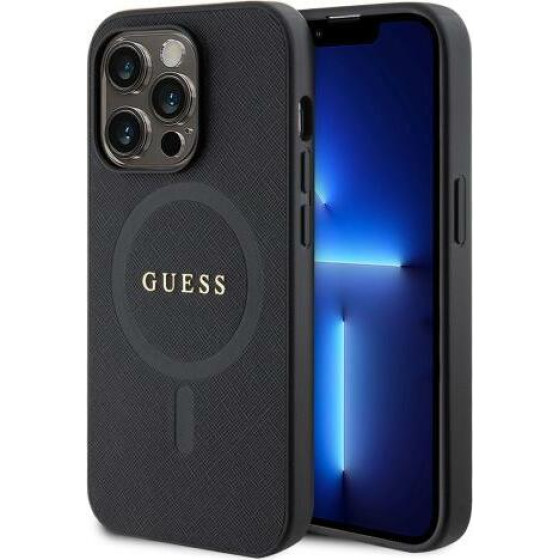 ���� Pu Guess Magsafe Apple Iphone 15 Pro Max Saffiano ����� - (GUHMP15XPSAHMCK)