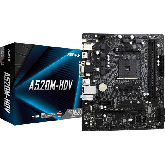 Asrock A520M-HDV - (90-MXBE50-A0UAYZ)