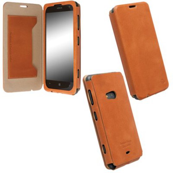 ���� NOKIA LUMIA 625 LEATHER FLIPCOVER KIRUNA CAMEL KRUSELL