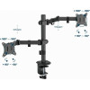 Gembird Adjustable Desk Mounted Double Monitor Arm 17'-32' - (MA-D2-03)