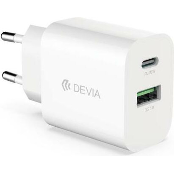 ��������� �������� ������� �������� Devia RLC-510 V2 �� ����� ����� Usb A & Usb C Pd + Qc 20W Smart �����