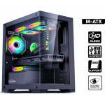 Armaggeddon Gaming Pc Case Matx Aquaron Black - (AQUARONB)
