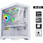 Armaggeddon Gaming Pc Case Matx Aquaron White - (AQUARONW)