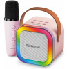 Sonic Gears Sonicgear Iox K200 Bluetooth 5.1 Home Karaoke Portable Speaker With Wireless Mic Pink - (IOXK200P)