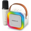 Sonic Gears Sonicgear Iox K200 Bluetooth 5.1 Home Karaoke Portable Speaker With Wireless Mic White - (IOXK200W)