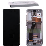 Samsung G980 S20 ����� + Touch Screen + Lens + Front Grey (No Front CAMERA) Original Service Pack - (GH82-31432A)