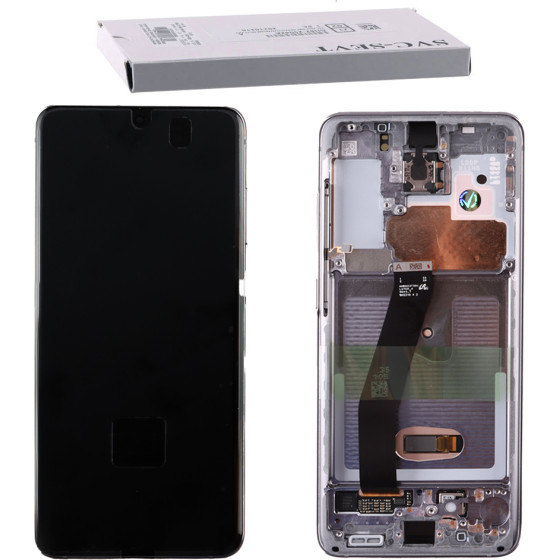 Samsung G980 S20 ����� + Touch Screen + Lens + Front Grey (No Front CAMERA) Original Service Pack - (GH82-31432A)
