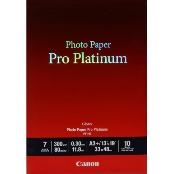 Canon ����������� ����� Pro Platinum A3+ 300g/m� Glossy 10 ����� (CAN-PT101A3) - (2768B018)