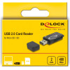 DeLock Card Reader ��� Sd & Micro SD, USB, 480Mbps, ����� - (91602)