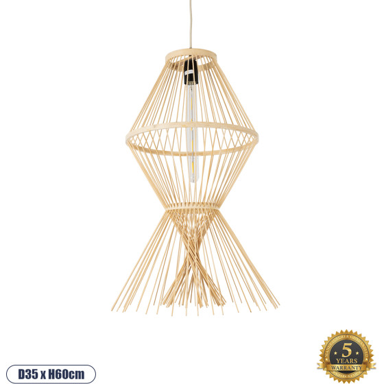 GloboStar Yoshi Boho �������� ��������� ������ �������� 1 x E27 AC220-240V IP20 - �35 x �60cm - ���� ������ ������ - 5 ������ ������� - (01928)