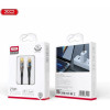 XO NB-Q223A Transparent Gold Plated Series Type-C To Lightning 27W Braided Data Cable 1m Black - (XO NB-Q223AT)