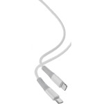 XO NB-Q226A 27W Silicone two-Color Type-C To Lightning Data Cable 1m White - (XO NB-Q226ATW)