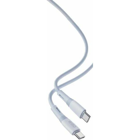 XO NB-Q226B 60W Silicone two-Color Type-C To Type-C Data 1m Cable Blue - (XO NB-Q226BTB)