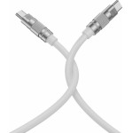XO NB-Q228B OD6.0 Silicone Tpe Zinc Alloy Data Cable PD60W Type-C To Type-C L=1.2m White - (XO NB-Q228BTW)
