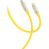 XO NB251 6A Liquid Silicone Rubber Lightning Data Cable L=1m Cable Yellow - (XO NB251LY)