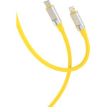 XO NB251 6A Liquid Silicone Rubber Lightning Data Cable L=1m Cable Yellow - (XO NB251LY)