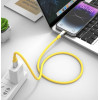 XO NB251 6A Liquid Silicone Rubber Lightning Data Cable L=1m Cable Yellow - (XO NB251LY)