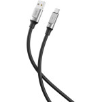 XO NB251 6A Liquid Silicone Rubber Type-C Data Cable L=1m Cable Black - (XO NB251TB)