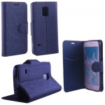 ���� SAMSUNG G800F S5 MINI LINE LEATHER-TPU BOOK STAND BLUE VL