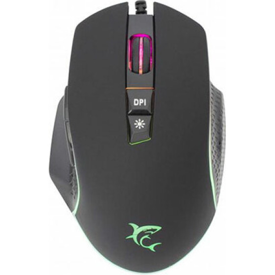 White Shark Rgb Gaming Mouse Gareth 6400 Dpi Black - (GM-5009B)