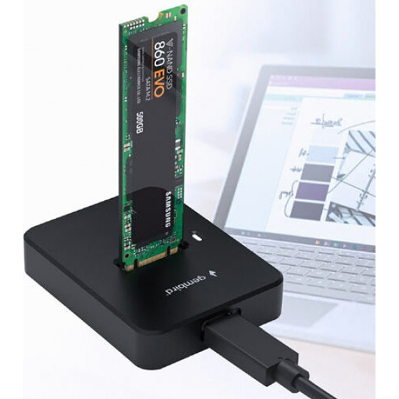 Gembird Desktop Usb TYPE-C M2 Sata & Nvme Ssd Drive Docking Station Black - (DD-U3M2)