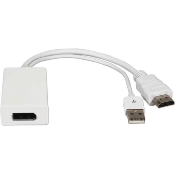 Powertech ���������� Hdmi �� Displayport USB, 4K, ������ - (CAB-H162)