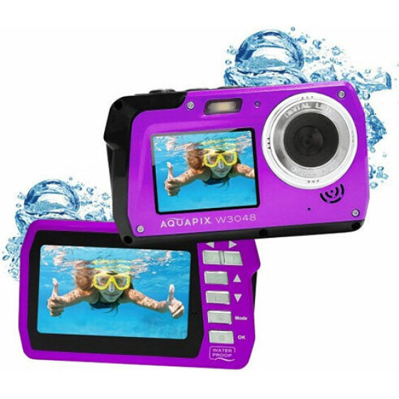 AQUAPIX Waterproof 4K Camera W-3048 Purple Edge - (AQUA10074)