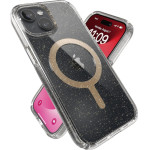Speck (150555-3216) Iphone 15 Magsafe case, Presidio Lux (Clear/Gold Glitter)