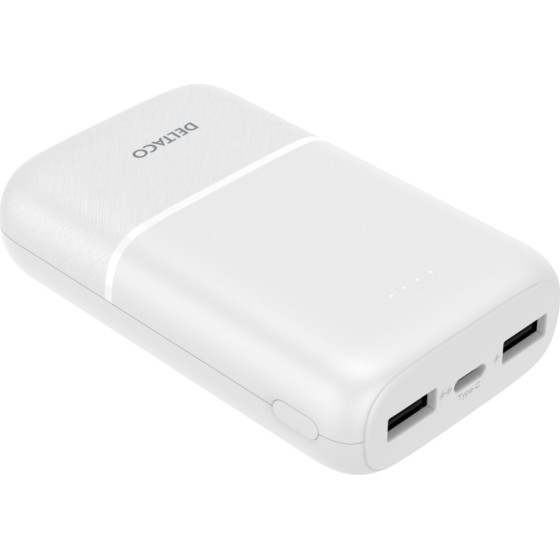 Deltaco Power Bank 10 000 mAh, 2x USB-A, 1x USB-C, Pass-Through Charging ����� - (PB-C1005)