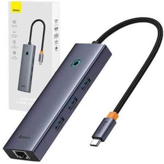 Baseus Ultrajoy 6 In 1 USB-C Docking Station �� Hdmi 4K Pd Ethernet ���� - (B00052807813-00)