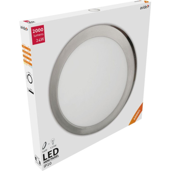 Avide LED ���������� ��������� ��������� ����� ����� 24W ����� 4000K - (ACSMNW-R-24W-ALU-SN)