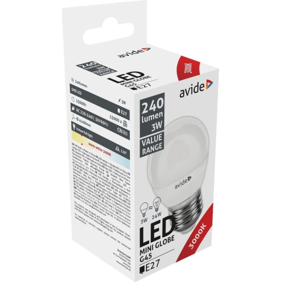 Avide LED �������� 3W E27 ����� 3000K Value - (ABBMG27WW-3W)
