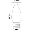Avide Value LED Candle E27 7W CW 6400K - (ABBC27CW-7W)