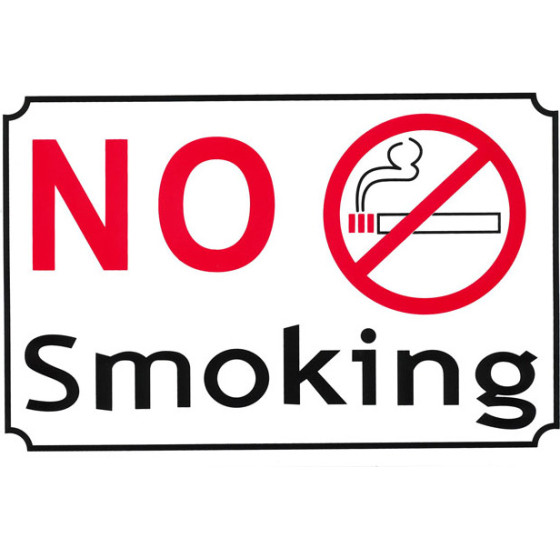 Auto Gs �������� ����������� No Smoking 30x20cm 1��� - (24659)