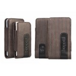 ���� ������ LEATHER TWIN STRIPED BUGATTI BROWN M