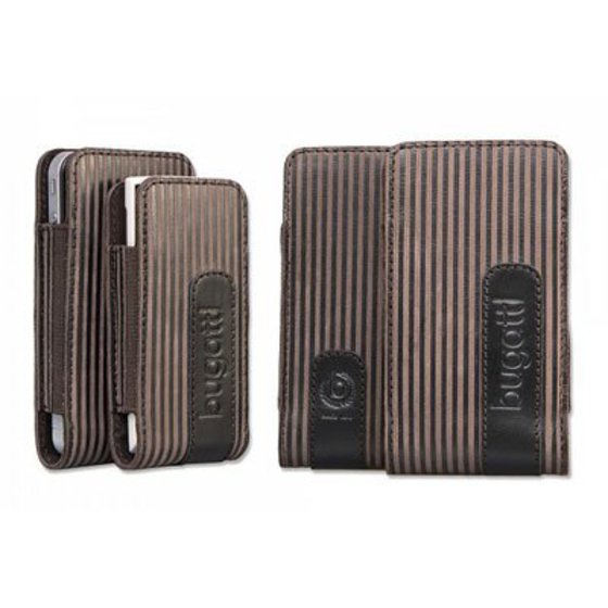 ���� ������ LEATHER TWIN STRIPED BUGATTI BROWN M