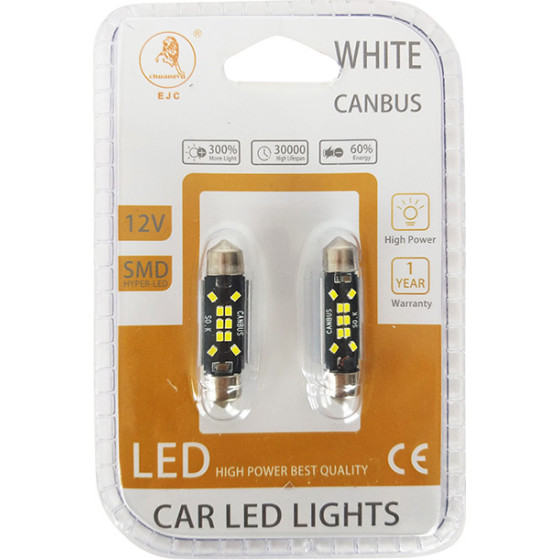 Auto Gs ������ T10 600481-600488-2016-10-100456 10 Led Canbus �������� 36mm C5W 2��� - (16985)