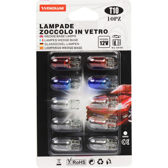 Auto Gs ������ T10 W5W ������ �� 3 ������� (���� - ������� - �����) ��� 10 ������� - (16983)