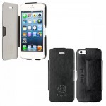 ���� IPHONE SE/5S/5 LEATHER ULTRA THIN BOOKCASE BLACK BUGATTI