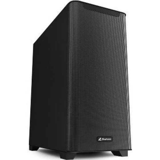 Sharkoon Pc Chassis Midi Tower ATX, W/O PSU, 1x12CM Front FAN, 1x12CM Pwm Rear FAN, 2YW. - (M30 BLACK)